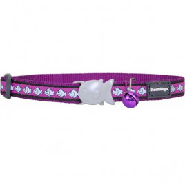 Red Dingo 12 Mm Reflektörlü Balik Desenli Mor Boyun Tasmasi | Kedi Boyun Tasması Red Dingo 12 Mm Reflektörlü Balik Desenli Mor Boyun Tasmasi | Kedi Boyun Tasması