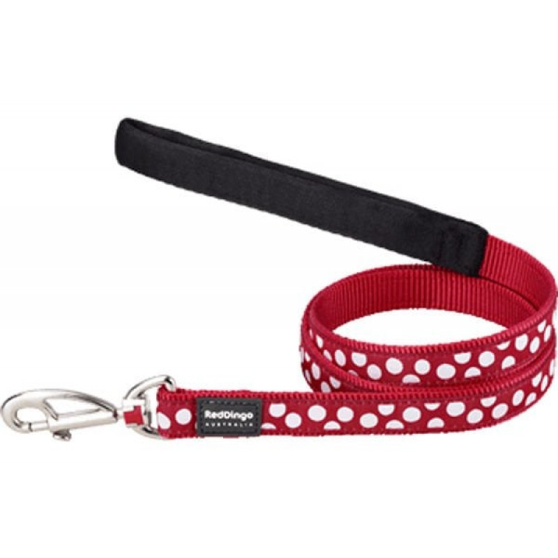 Red Dingo 12mm Kırmızı Üzerine Beyaz Benekli Uzatma | Köpek Gezdirme Tasması Red Dingo 12mm Kırmızı Üzerine Beyaz Benekli Uzatma | Köpek Gezdirme Tasması
