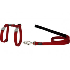 Red Dingo 12mm Klasik Kırmızı Göğüs Tasması Ve Uzatma Kombo | Kedi Göğüs Tasması