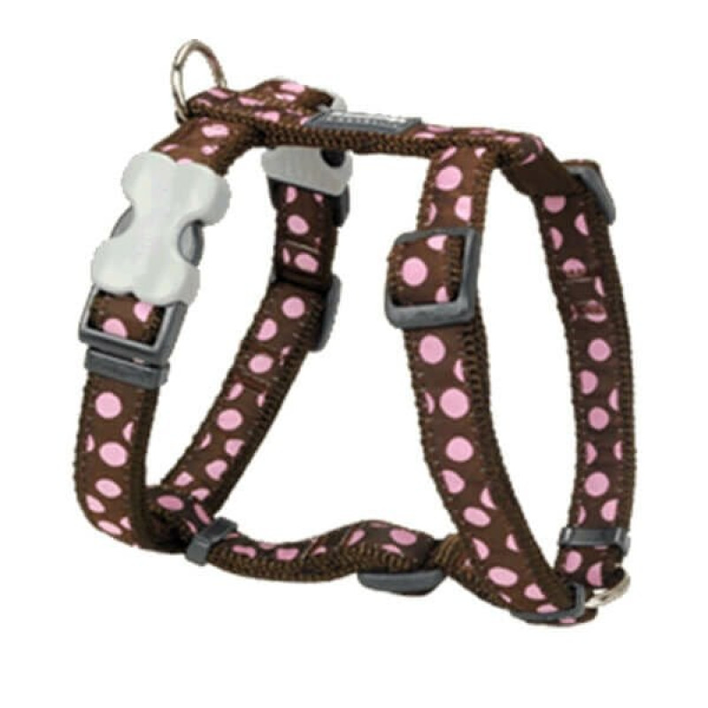 Red Dingo 15mm Kahverengi Üzerine Pembe Benekli Göğüs Tasması | Köpek Göğüs Tasması Red Dingo 15mm Kahverengi Üzerine Pembe Benekli Göğüs Tasması | Köpek Göğüs Tasması