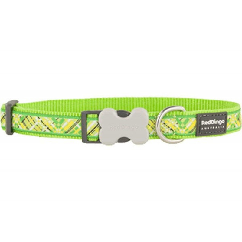 Red Dingo 20 Mm Flanno Desenli Lime Boyun Tasması | Köpek Boyun Tasması Red Dingo 20 Mm Flanno Desenli Lime Boyun Tasması | Köpek Boyun Tasması
