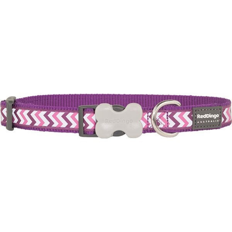 Red Dingo 20 Mm Reflektörlü Ziggy Desenli Mor Boyun Tasması | Köpek Gezdirme Tasması Red Dingo 20 Mm Reflektörlü Ziggy Desenli Mor Boyun Tasması | Köpek Gezdirme Tasması