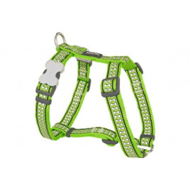Red Dingo 25 Mm Reflektörlü Kemik Desenli Lime Xl Göğüs Tasması | Köpek Göğüs Tasması