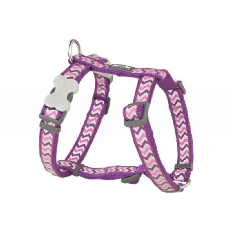 Red Dingo 25 Mm Reflektörlü Ziggy Desenli Mor Göğüs Tasması | Köpek Göğüs Tasması Red Dingo 25 Mm Reflektörlü Ziggy Desenli Mor Göğüs Tasması | Köpek Göğüs Tasması