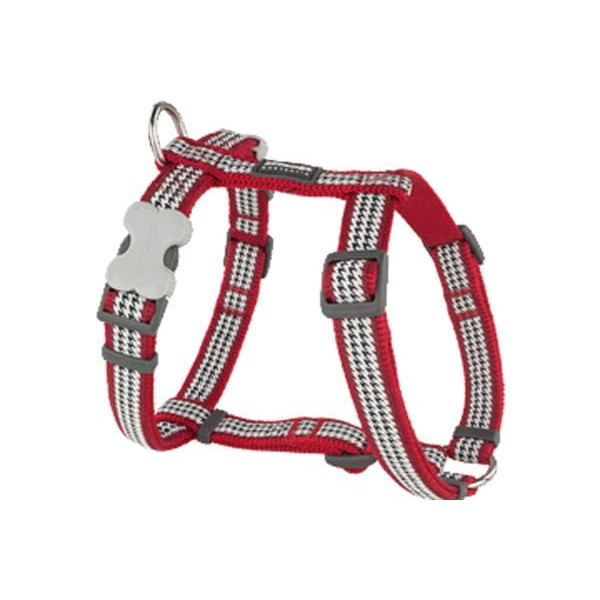 Red Dingo 25mm Fang It Desenli Kırmızı Göğüs Tasması | Köpek Göğüs Tasması