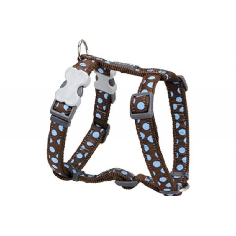 Red Dingo 25mm Kahverengi Üzerine Mavi Benekli Göğüs Tasması | Köpek Göğüs Tasması Red Dingo 25mm Kahverengi Üzerine Mavi Benekli Göğüs Tasması | Köpek Göğüs Tasması