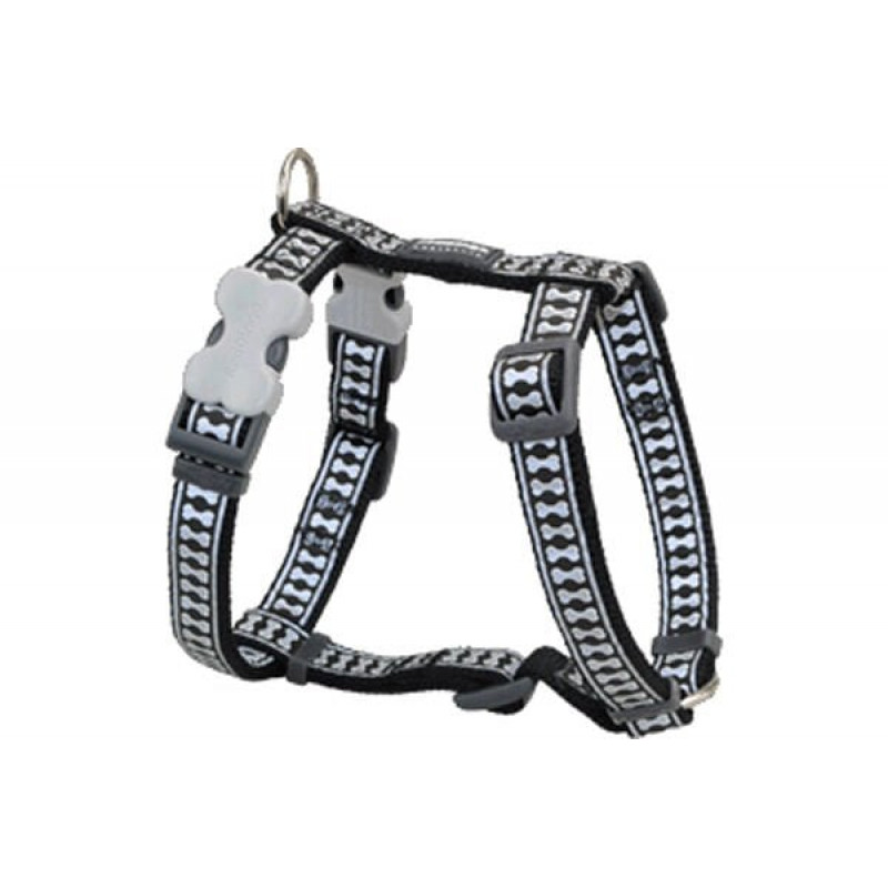 Red Dingo 25mm Reflektörlü Kemik Desenli Siyah Göğüs Tasması | Köpek Göğüs Tasması Red Dingo 25mm Reflektörlü Kemik Desenli Siyah Göğüs Tasması | Köpek Göğüs Tasması