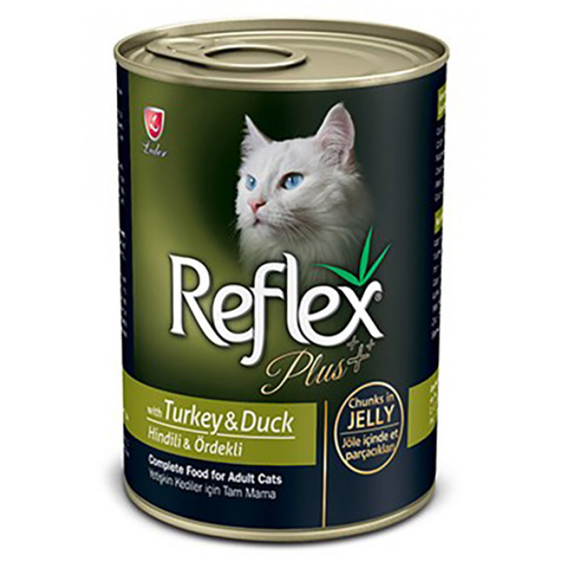 Reflex Plus 6 Adet Jöle İçinde Hindili ve Ördekli Yetişkin 400 Gr | Yetişkin Kedi Maması Reflex Plus 6 Adet Jöle İçinde Hindili ve Ördekli Yetişkin 400 Gr | Yetişkin Kedi Maması