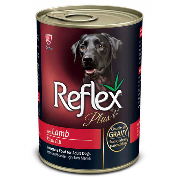Reflex Plus 24 Adet Sos İçinde Kuzulu Yetişkin 415 Gr | Yetişkin Köpek Konserve Maması