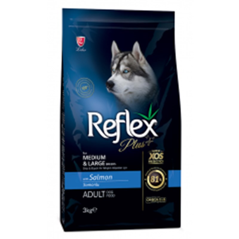 Reflex Plus 3 Kg Orta ve Büyük Irk Yetişkin Somonlu | Yetişkin Köpek Kuru Maması Reflex Plus 3 Kg Orta ve Büyük Irk Yetişkin Somonlu | Yetişkin Köpek Kuru Maması