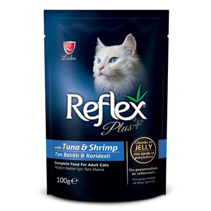 Reflex Plus 100 Gr Tonbalıklı ve Karidesli Yetişkin | Yetişkin Kedi Maması Reflex Plus 100 Gr Tonbalıklı ve Karidesli Yetişkin | Yetişkin Kedi Maması