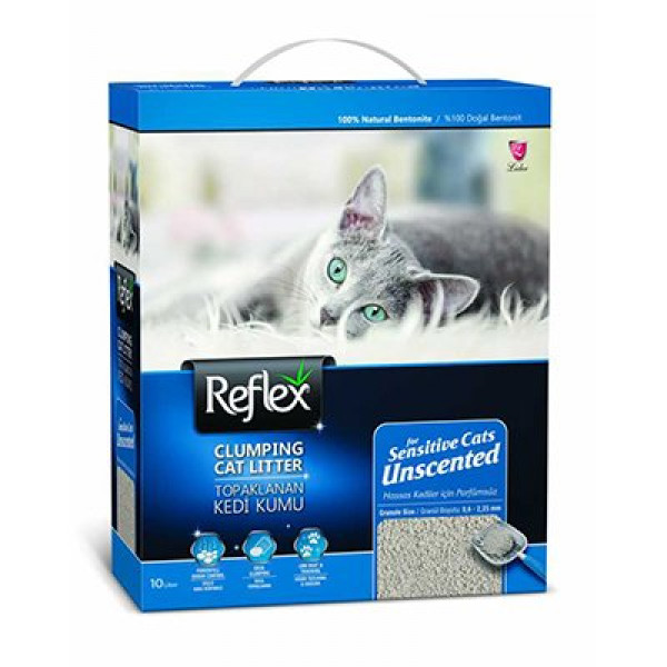 Reflex 10 Lt Sensitive Kokusuz Bentonit Kedi Kumu | Doğal Kedi Kumu