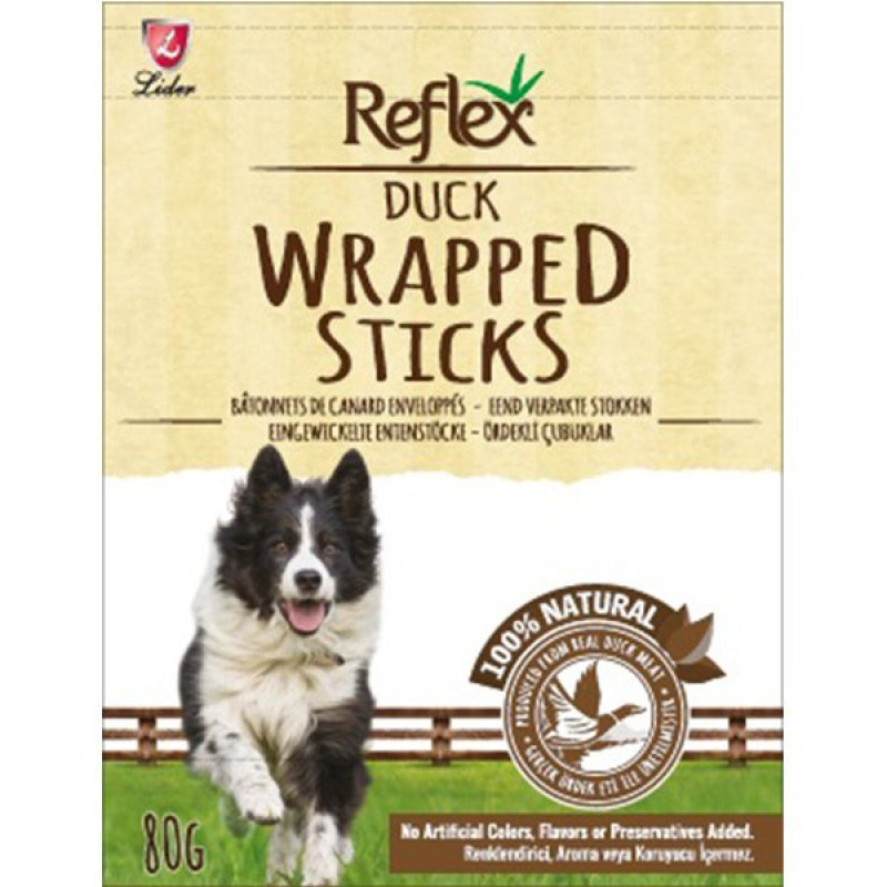 Reflex 80 Gr Wrapped Sticks Ördekli Çubuk | Köpek Kemik Ödül Maması Reflex 80 Gr Wrapped Sticks Ördekli Çubuk | Köpek Kemik Ödül Maması