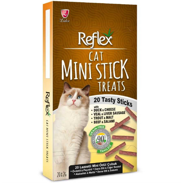 Reflex 20 Adet Mini Stick 2 Gr | Stick Kedi Ödül Maması