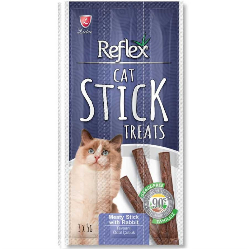 Reflex 3x5 Gr Tavşanlı Yetişkin Ödül Çubuk | Stick Kedi Ödül Maması Reflex 3x5 Gr Tavşanlı Yetişkin Ödül Çubuk | Stick Kedi Ödül Maması