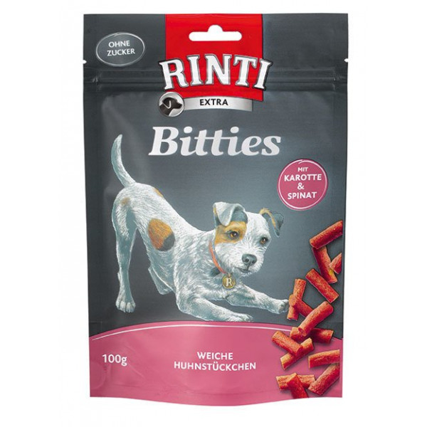 Rinti  100 Gr Extra Bitties Havuç Ve Ispanaklı | Köpek Atıştırmalık Ödül Maması
