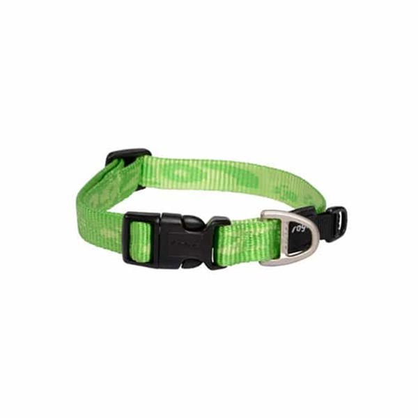 Rogz L Alpinist Halsband Desenli Boyun Tasması Yeşil 34x56 Cm | Köpek Boyun Tasması