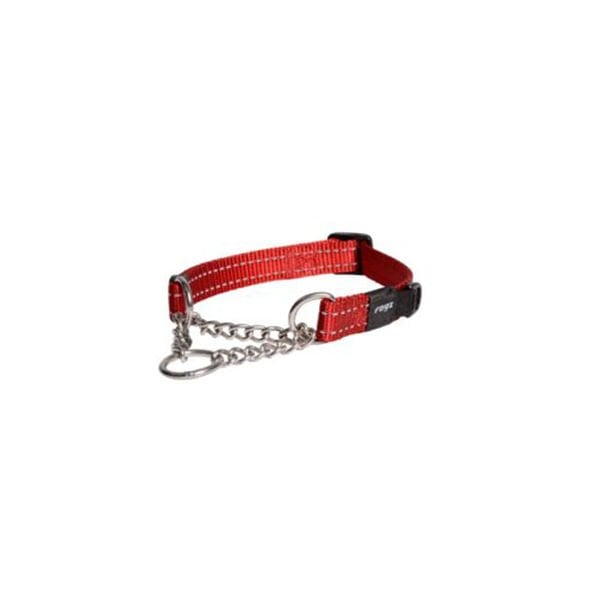 Rogz L Utility Control Chain Halsband Kontrol Zincirli Boyun Tasması Kırmızı 2x37-56 Cm | Köpek Boyun Tasması