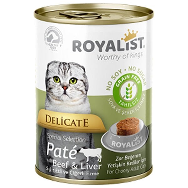 Royalist  400 Gr Delicate Sığır ve Ciğer Ezme | Tahılsız Kedi Yaş Maması