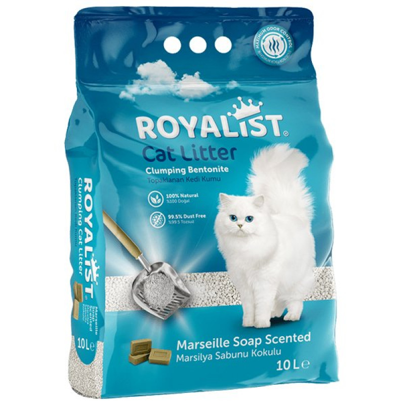 Royalist 10 Lt Süper Topaklanan Marsilya Sabun Kokulu Bentonit Doğal Kedi Kumu | Doğal Kedi Kumu Royalist 10 Lt Süper Topaklanan Marsilya Sabun Kokulu Bentonit Doğal Kedi Kumu | Doğal Kedi Kumu