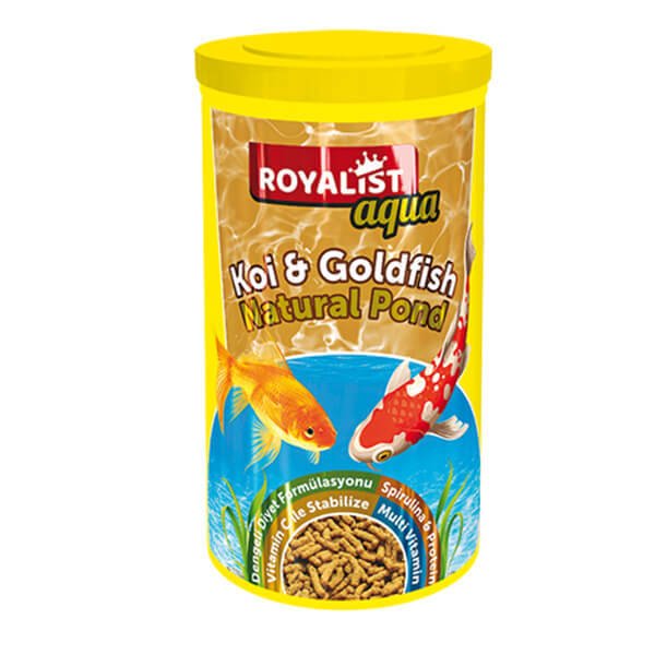 Royalist 1000 ml Aqua Natural Pond Koi ve Japon Balığı Yemi | Tatlı Su Akvaryumu Yemi