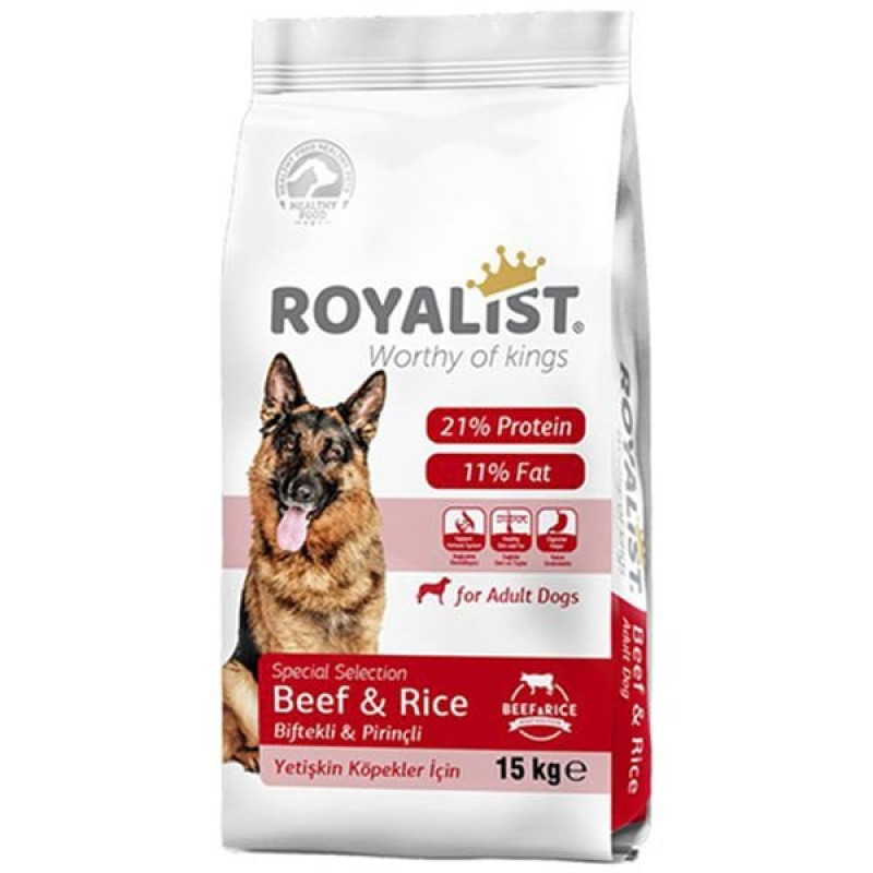 Royalist 15 Kg Biftek ve Pirinç | Yetişkin Köpek Kuru Maması Royalist 15 Kg Biftek ve Pirinç | Yetişkin Köpek Kuru Maması