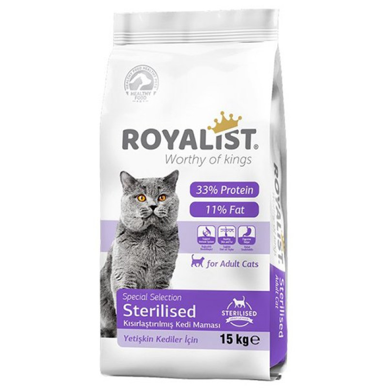 Royalist 15 kg Premium Sterilised Somonlu Kısırlaştırılmış | Kısırlaştırılmış Kedi Maması Royalist 15 kg Premium Sterilised Somonlu Kısırlaştırılmış | Kısırlaştırılmış Kedi Maması