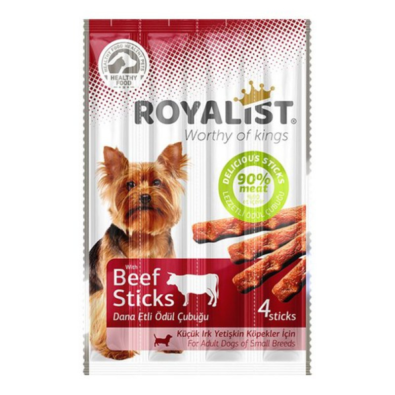 Royalist 20 Gr Küçük Irk Biftekli Sticks Yetişkin | Köpek Kemik Ödül Maması Royalist 20 Gr Küçük Irk Biftekli Sticks Yetişkin | Köpek Kemik Ödül Maması