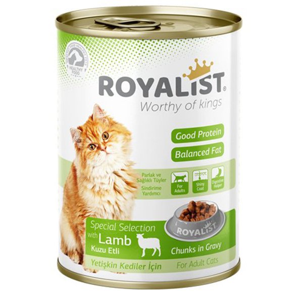 Royalist 400 Gr Kuzu Etli Gravy Soslu Yetişkin | Yetişkin Kedi Maması