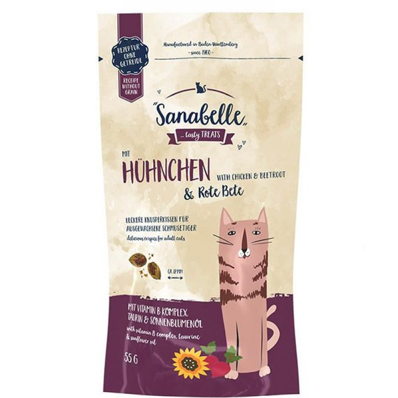 Sanabelle 55 Gr Crispies Tavuk ve Pancar | Kedi Bisküvi Ödül Maması Sanabelle 55 Gr Crispies Tavuk ve Pancar | Kedi Bisküvi Ödül Maması
