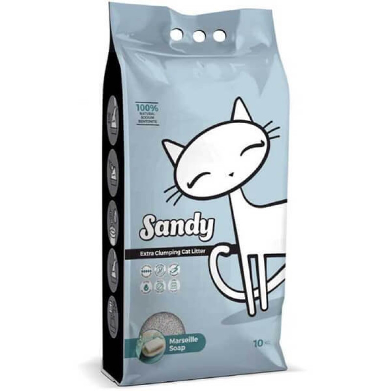 Sandy 10 Kg Sodyum Bentonit Ultra Topaklaşan Marsilya Sabunlu Doğal Kedi Kumu | Doğal Kedi Kumu Sandy 10 Kg Sodyum Bentonit Ultra Topaklaşan Marsilya Sabunlu Doğal Kedi Kumu | Doğal Kedi Kumu