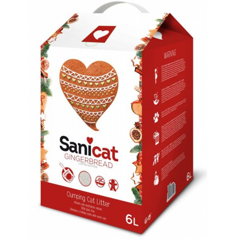 Sanicat 6 Lt Gingerbread Zencefil Ve Çam Kokulu Kedi Kumu | Doğal Kedi Kumu Sanicat 6 Lt Gingerbread Zencefil Ve Çam Kokulu Kedi Kumu | Doğal Kedi Kumu