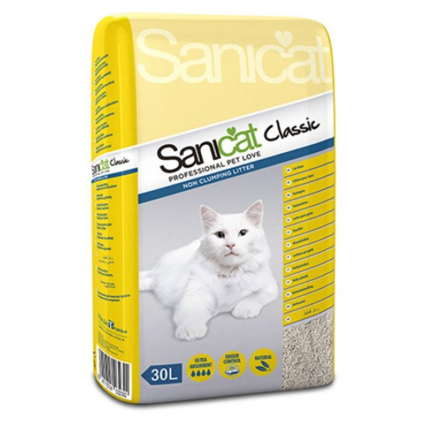 Sanicat 30 Lt Classic Ultra Absorbent Doğal Kedi Kumu | Doğal Kedi Kumu