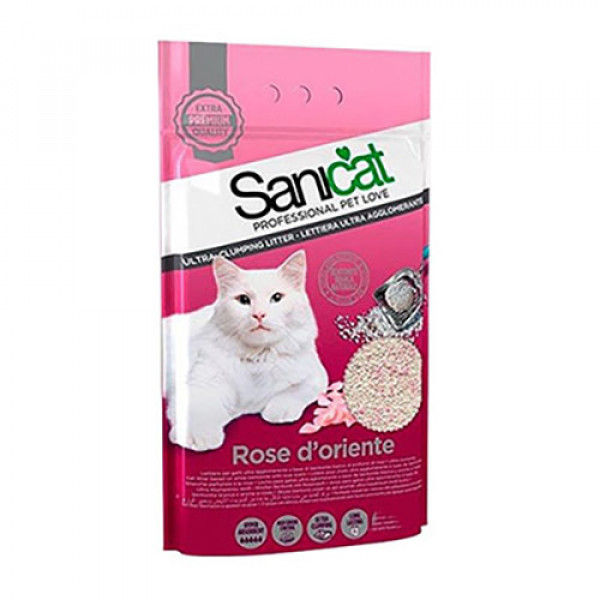 Sanicat 2 Adet Rose Bentonit Ultra Topaklaşan İnce Kedi Kumu 5 Lt | Doğal Kedi Kumu