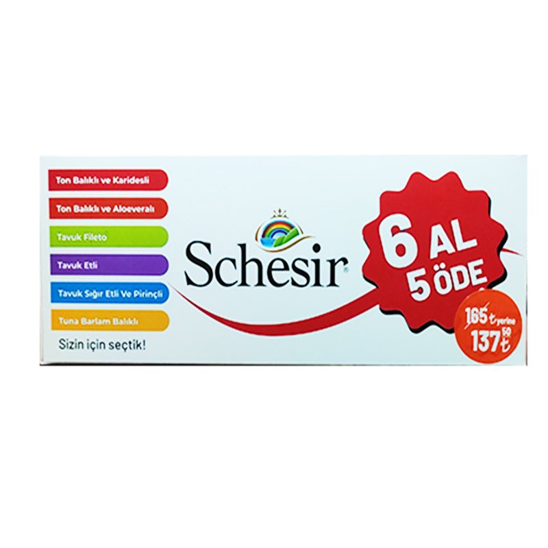 Schesir Special Karışık Lezzet Paketi 6x85 Gr (6 Al 5 Öde) | Yetişkin Kedi Maması Schesir Special Karışık Lezzet Paketi 6x85 Gr (6 Al 5 Öde) | Yetişkin Kedi Maması