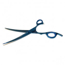 7 İnç Eğri Traş Makası Mavi | Köpek Makası