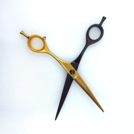 8 İnç %40 Eğri Tıraş Makası Sarı Siyah | Köpek Makası