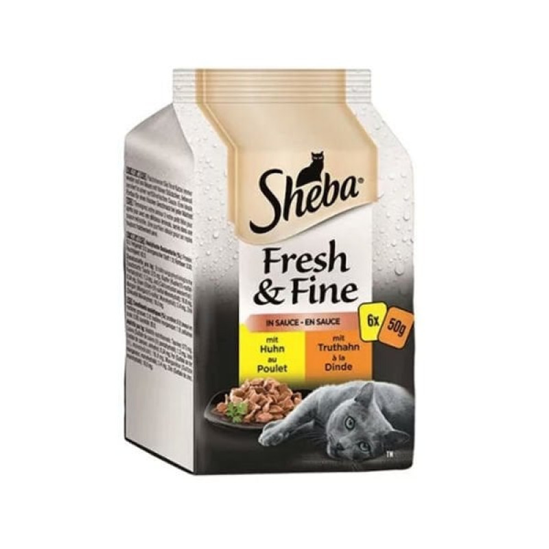 Sheba 6 Adet Fresh & Fine Sosta Tavuk ve Hindi 50 Gr | Yetişkin Kedi Maması Sheba 6 Adet Fresh & Fine Sosta Tavuk ve Hindi 50 Gr | Yetişkin Kedi Maması