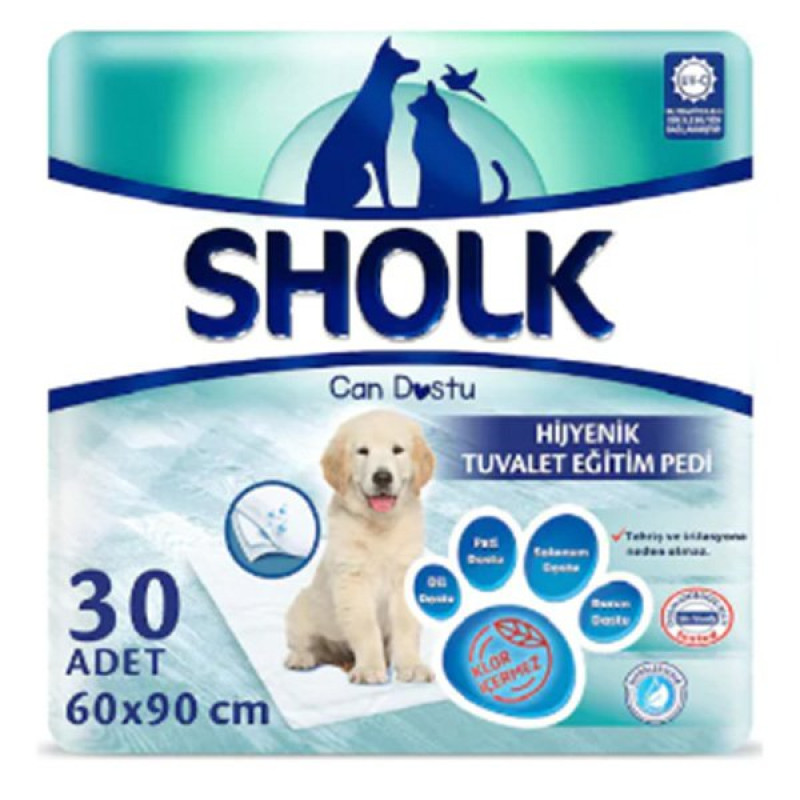 Sholk 90x60 Cm Çiş Eğitim Pedi 30 Adet | Köpek Çiş Alıştırma Pedi Sholk 90x60 Cm Çiş Eğitim Pedi 30 Adet | Köpek Çiş Alıştırma Pedi