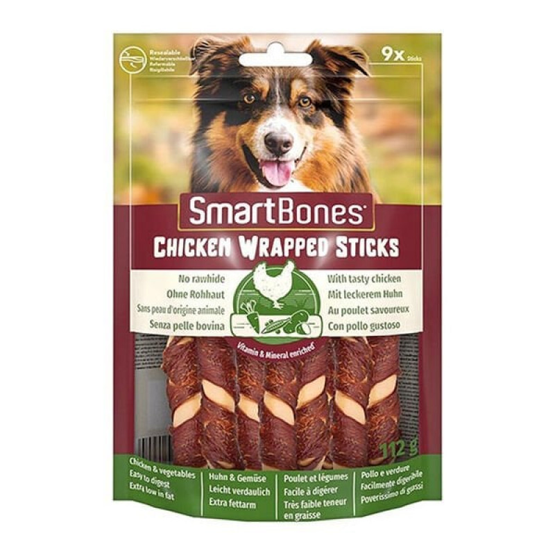 Smart Bones 112 Gr Wrapped Sticks Tavuk | Köpek Kemik Ödül Maması Smart Bones 112 Gr Wrapped Sticks Tavuk | Köpek Kemik Ödül Maması