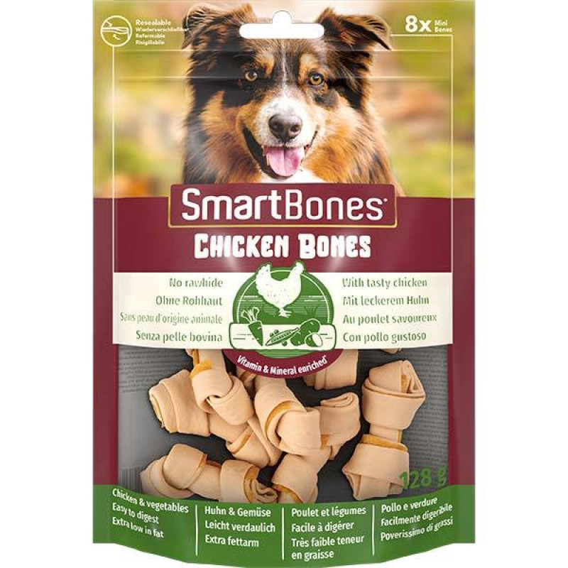 SmartBones 8 Adet Tavuklu Düğüm Köpek Ödül Kemiği Mini 128 Gr SmartBones 8 Adet Tavuklu Düğüm Köpek Ödül Kemiği Mini 128 Gr