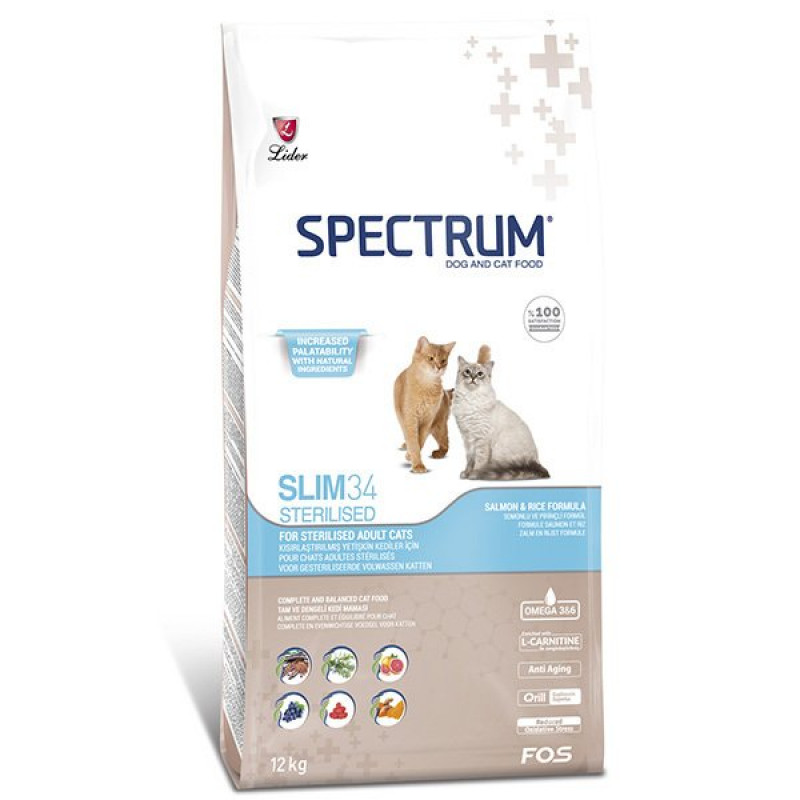 Spectrum 12 Kg Sterilised Slim34 Hipoalerjenik Tavuklu Kısırlastırılmış | Kısırlaştırılmış Kedi Maması Spectrum 12 Kg Sterilised Slim34 Hipoalerjenik Tavuklu Kısırlastırılmış | Kısırlaştırılmış Kedi Maması