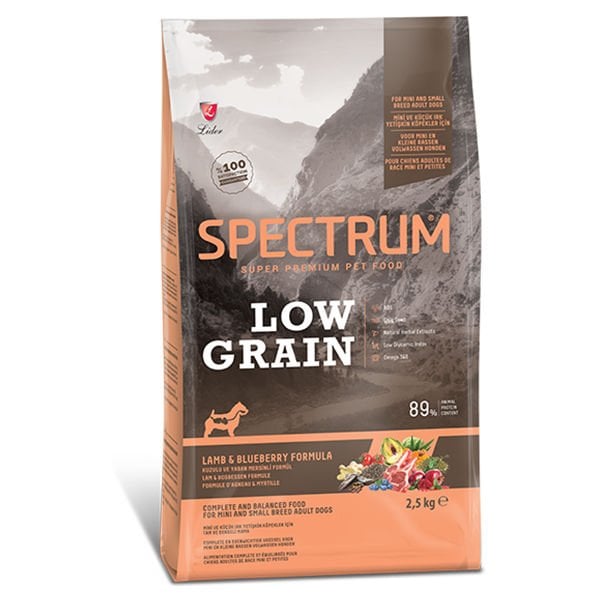 Spectrum 2,5 Kg Low Grain Small Mini Kuzu ve Yaban Mersini | Yetişkin Köpek Kuru Maması