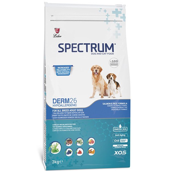 Spectrum 3 Kg Adult Derm26 Hipoalerjenik Somonlu Yetişkin | Yetişkin Köpek Kuru Maması