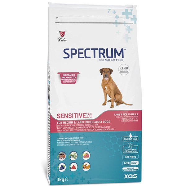 Spectrum 3 Kg Adult Sensitive26 Hipoalerjenik Kuzu Etli Hassas Yetişkin | Yetişkin Köpek Kuru Maması