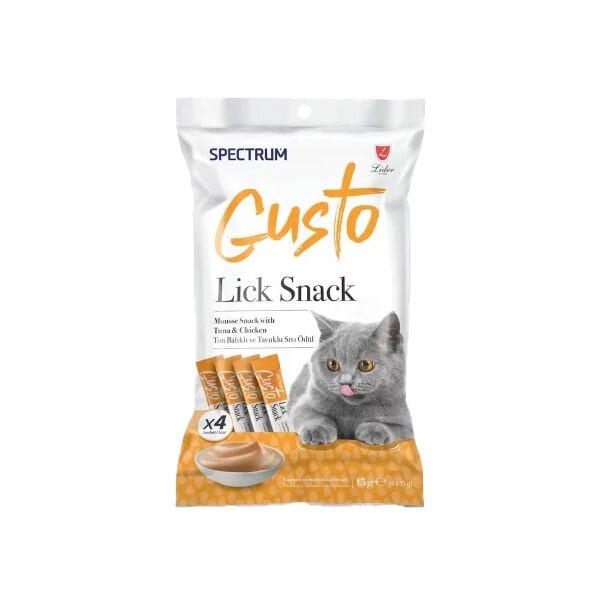 Spectrum 60 Gr Gusto Lick Snack Ton ve Tavuk | Kedi Sıvı Ödül Maması