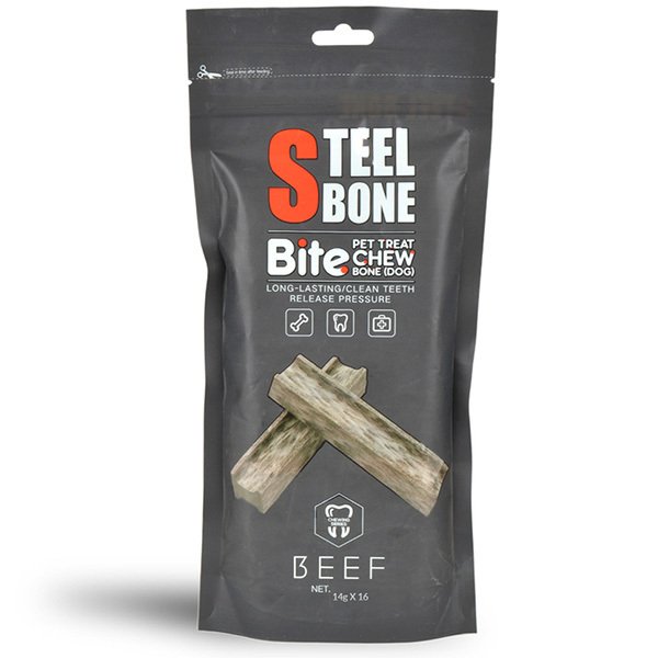 Steel Bone 14 Grx16 Adet Biftekli Ödül Kemigi | Köpek Kemik Ödül Maması