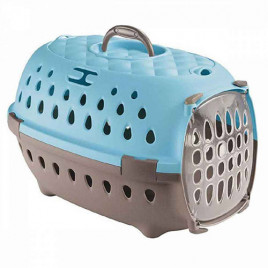 Tortora Taşıma Çantası Gri&Turkuaz | Kedi Taşıma Kutusu