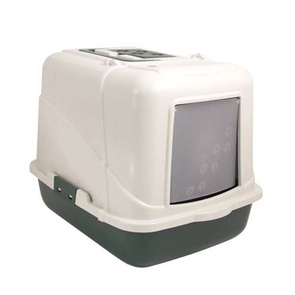 Strong 50x40x41 Cm Filtreli Kapalı Tuvalet Kabı Yeşil | Kapalı Kedi Tuvaleti
