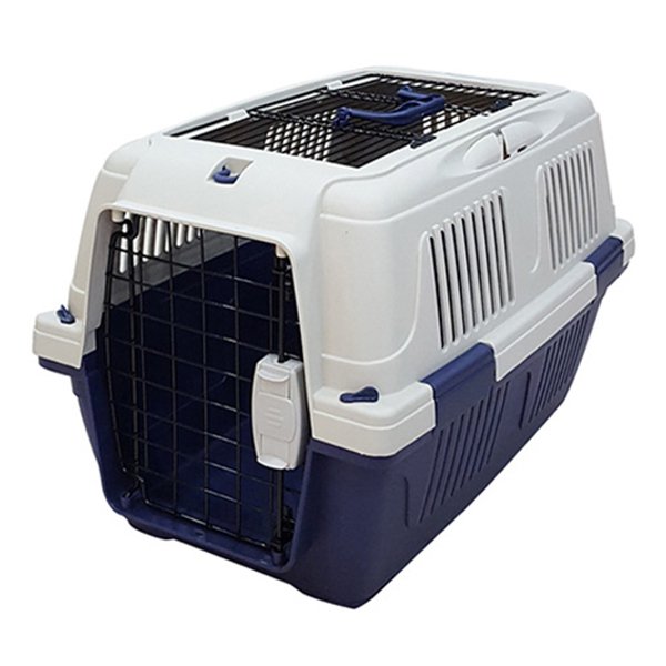 Strong 57x37x35 cm Pet Taşıma Üstten Açılır Lacivert | Kedi Taşıma Kutusu